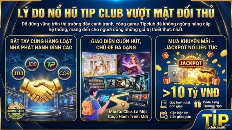 Các tính năng vượt trội và phần thưởng khủng chỉ có tại nổ hũ Tip Club Các tính năng vượt trội và phần thưởng khủng chỉ có tại nổ hũ Tip Club
