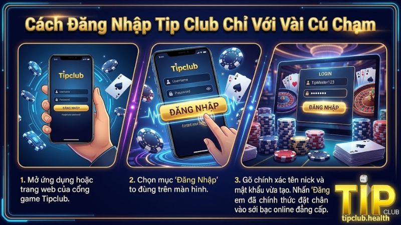 Giao diện đăng nhập Tipclub nhanh chóng và bảo mật Giao diện đăng nhập Tipclub nhanh chóng và bảo mật