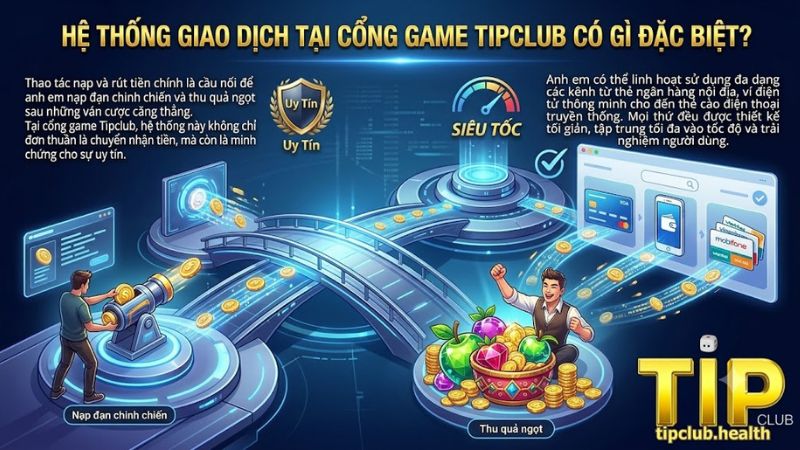 Hệ thống giao dịch tại cổng game Tipclub Hệ thống giao dịch tại cổng game Tipclub