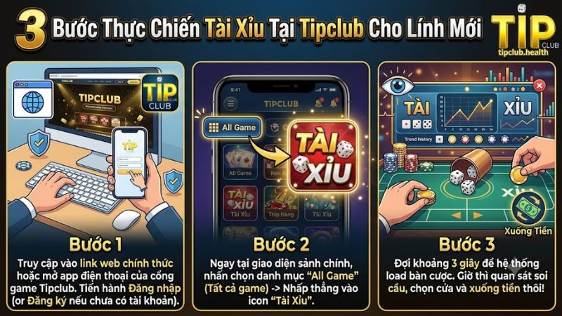 Hướng dẫn các bước đăng nhập và vào bàn Tài Xỉu nhanh chóng tại Tipclub Hướng dẫn các bước đăng nhập và vào bàn Tài Xỉu nhanh chóng tại Tipclub