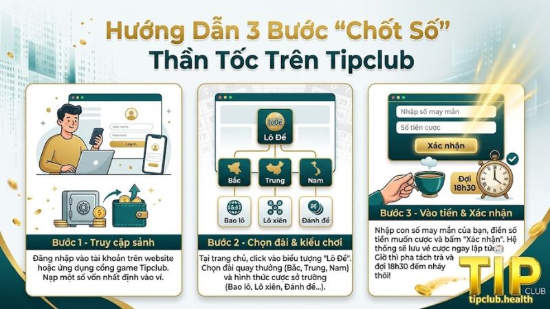 Hướng dẫn thao tác đặt cược lô đề đơn giản, nhanh chóng trên Tipclub Hướng dẫn thao tác đặt cược lô đề đơn giản, nhanh chóng trên Tipclub