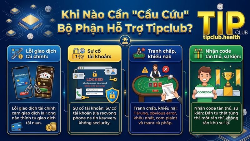 Người chơi cần hỗ trợ từ cổng game Tipclub khi gặp lỗi giao dịch hoặc quên mật khẩu Người chơi cần hỗ trợ từ cổng game Tipclub khi gặp lỗi giao dịch hoặc quên mật khẩu