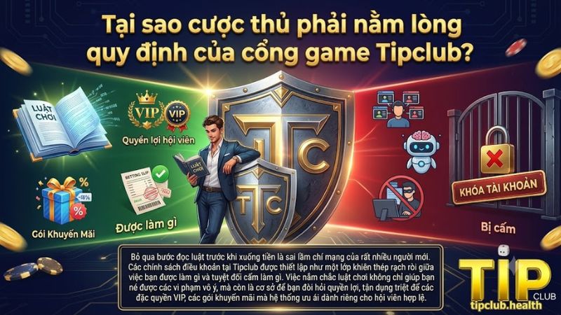 Tân thủ tìm hiểu quy định bảo mật tại cổng game Tipclub. Tân thủ tìm hiểu quy định bảo mật tại cổng game Tipclub.