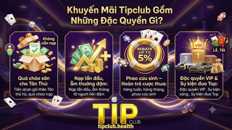 Tổng hợp các ưu đãi khuyến mãi Tipclub cực khủng cho game thủ